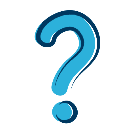 question mark blau